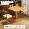Mesa Mesa de Jantar Comercial Restaurante Loja de Chá com Leite Fast Food Conjunto de Mesa e Cadeira Retangular Simples Uso Doméstico Jantar Mesa de Jantar Doméstica