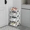 Estante Plegable Estrecho para Zapatos, Estante de Almacenamiento Estrecho, Zapatero Simple sin Instalación para Entrada de Casa, Habitación de Alquiler de Múltiples Pisos, Dormitorio
