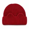 Gorro divertido y lindo con orejas de gato, grueso y cálido para el invierno, gorro de punto a rayas, perfecto para sesiones de fotos y como cobertura para la cabeza a prueba de viento