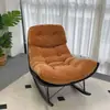 Silla Mecedora de Tela Venta Directa de Fábrica, Sillón Perezoso Retro para Sala de Estar, Silla Huevo para Balcón, Sillón de Descanso de Ocio Vintage