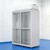 Armário Limpo para Roupas Sem Poeira em Aço Inoxidável, Armário de Armazenamento para Oficina Sem Poeira com Filtração Classe 100, Armário de Sapatos, Porta de Cortina Vertical com Filtração FFU