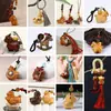 Cadena para Teléfono Móvil con Borla Colgante Caballo del Zodiaco de Madera de Durazno Sándalo Verde Llavero para Hacerse Rico Rápido Encanto de Bolsa de Buena Suerte Año del Caballo