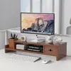 Soporte para monitor de computadora de escritorio, elevador de pantalla, base de soporte, organizador de escritorio de oficina, estante de almacenamiento para teclado