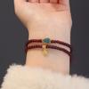 Pulsera de Granate Natural para Mujer Doble Círculo Rojo Vino Cuerpo Limpio productos genuinos Esmeralda Agua Azul Calabaza Combinación Versátil Nuevo Chino Sentido de Alta Gama