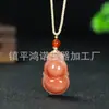Pendente de Paz Flor de Pessegueiro de Seda Dourada de Xinjiang Pingente de Buda Joia Estilo Chinês Nuvem Auspiciosa Ornamento de Cabacinha