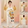 Nuevo mono infantil de primavera y otoño para niña, ropa de aire acondicionado para el hogar, pijama de manga larga de algodón puro para niña, ropa de verano para niña