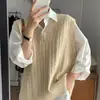En stock otoño e invierno Nuevo chaleco de punto retorcido prenda exterior estilo coreano holgado adelgazante estilo occidental versátil top estilo coreano