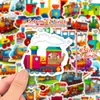 50 Peças de Locomotiva de Trem Venda Quente Transfronteiriça Adesivos para Guitarra Caderno Adesivos Independentes DIY Impermeáveis Adesivos de Decoração para Manual