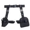 Coldre Tático de Perna Dupla Coldre de Saque Rápido Porta-Carregador Equipamento de Treinamento de Combate Unissex Material de Nylon Preto