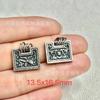 Shanxi cerradura ruyi de plata antigua cadena de cuentas de barril Xiangyun borla plata de notoginseng DIY joyería literaria accesorios plata vieja retro