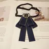 Atuendo de Negocios Corbata de Moño Camisa Azul Oscuro Cuello Camisa Flor Estilo Coreano Camisa de Viaje Accesorios Fabricante Suministro Suministro Transfronterizo Ts50