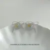 Pendientes de aro con cadena de cuentas de cristal tipo terrón de azúcar y lazo, frescos y elegantes, con un diseño único y encanto elegante