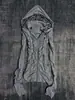 Sudadera con capucha y cremallera de color liso retro europeo y americano, moda de alta calle Y2K, exportación transfronteriza al por mayor, Otoño e Invierno 2025