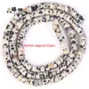 Piedra Natural Manchada Perla de Piedra Negra Perla de Ábaco Interfaz Perla Redonda DIY Joyería Accesorios con Cuentas Fabricación de Joyería