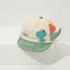 Sombrero de bebé súper lindo estilo coreano de primavera, gorra de béisbol de ala suave, caricatura de dinosaurio pequeño, combinación de colores, sombrero de sol para niños