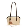 Bolsa de ombro feminina estilosa e de alta qualidade, nova bolsa tote retrô da moda para o dia a dia, grande capacidade, versátil para o trabalho e pode ser usada sob o braço