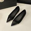Sapatos Solteiros Elegantes Estilo Fada Camurça Costura Pontiaguda Feminino 2025 Novo Estilo Pequeno Aumento de Altura Sola Macia Rosa Sapatos Femininos