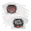 Camiseta Oversize de Manga Corta Estampado Plano de Personaje de Dibujos Animados Gótico Harajuku para Hombres y Mujeres, Top de Algodón Puro Hip-Hop Venta al por Mayor