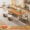 Juego de mesa de té y sillas de madera maciza para uso doméstico, diseño minimalista moderno, mesa de té de estilo nuevo para preparar té, adecuada para el hogar, lujo ligero, recepción y uso de oficina