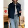 Talla actualizada: Elegante abrigo corto de lana de invierno estilo coreano, nuevo diseño de moda con solapa, diseño de nicho, de un solo botón