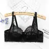Popular Transparente Sexy Fina Europea y Americana Lencería Completa de Encaje con Aros Ajustable Talla Grande Sujetador