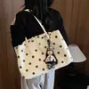 Moda Jovem 2026 Verão Feminino Nova Bolinhas Estilo Japonês e Coreano Grande Capacidade Nicho Ombro Único Bolsas Tote de Mão