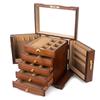 Caja de Joyería de Madera Maciza Gran Capacidad Madera Retro Estilo Chino Joyería Regalo de Boda Caja Práctica