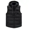 Chaleco para Hombre para Otoño e Invierno, Chaqueta sin Mangas con Capucha, Top Casual Versátil, Chaleco de Algodón de Color Sólido Talla Grande
