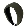 Faixa de Cabeça de Tecido Liso com Pregas Largas Moda Simples Prendedor de Cabelo Faixa de Cabeça para Sair Lavar o Rosto Topo Alto do Crânio Prendedor de Cabelo Acessórios de Cabelo Mulheres