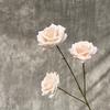 Rosas Diamante de 3 Cabezas Simuladas, Decoración para Sala de Estar, Adornos Florales de Mesa, Ramilletes Biónicos, Flores de Mano, Suministro Transfronterizo
