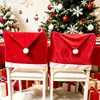 Capas de cadeira de TNT para o Natal, Capas de cadeira de mesa de jantar de Natal, Adereços de decoração de Natal, Capas de cadeira de Natal