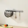 Cesta de Almacenamiento para Cebolleta, Jengibre y Ajo Montada en la Pared Sin Taladrar Estante de Cocina para Pared Cesta Pequeña Colgante para Jengibre y Ajo Artefacto
