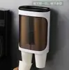 Suporte de Copo de Papel Descartável, Dispensador de Copos de Luxo, Suporte de Armazenamento Dispensador Automático de Copos Doméstico Montado na Parede Sem Furos