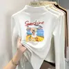 Top cálido de manga larga para niñas, con forro polar cepillado, colección otoño/invierno 2026, capa base versátil para niños mayores, camiseta elegante