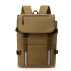 Comércio Exterior Mochila Retro Masculina Casual Lona Tendência Mochila para o Dia a Dia Estudante Universitário Outdoor Bolsa Escolar Logotipo Personalizado