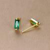 Europeu e americano cross-border simples fresco pequeno quadrado multi-color zircão S925 prata agulha brincos de pino brincos feminino atacado