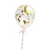Globo de 5 Pulgadas Fiesta Pastel de Cumpleaños Adorno para Pastel de Mesa de Postres Globo de Confeti Adornos Decorativos con Soporte y Varilla