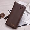 Bolso pequeño para hombre, cartera larga para hombre, bolso de mano para teléfono móvil, cartera informal con cremallera de gran capacidad al por mayor para hombre