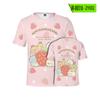 Playera biológica de esquina lindo caricatura impresión digital periférico estudiante ropa de manga corta 3D
