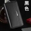 Nueva Cartera para Hombre Gran Capacidad de Negocios Portátil para Mano de Cuero Suave Casual Larga con Cierre Bolsillo Bolso para Hombre de Moda