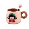 Xiaohongshu Douyin Era Retrô Caneca de Cerâmica Criativa Casal Masculino e Feminino Caneca de Cerâmica Presente Personalização