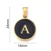 Collar con colgante de acero de titanio DIY de 26 letras inglesas de venta caliente, cadena redonda para clavícula para mujer, accesorios de joyería de acero inoxidable al por mayor