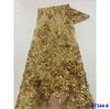Vestido Europeu e Americano Fantasia Tecido de Malha Empilhada com Lantejoulas Tecido de Renda com Lantejoulas para Noivas