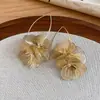 Brincos Pingente de Metal Florido Vazado Transfronteiriços Europeus e Americanos, Brincos de Estilo Minimalista Único, Brincos de Nicho de Alta Qualidade