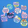 Spot PVC borracha macia máquina de jogo desenho animado folha de um lado hamster chaveiro luminoso brinquedo educativo acessórios atacado