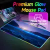 Hermoso Cielo Estrellado LED Ampliado y Engrosado Alfombrilla de Ratón Luminosa RGB Pad de Escritorio Popular Transfronterizo Teclado de Gaming E-Sports Pad