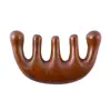 Pente de Massagem para Batida de Pontos de Acupuntura do Corpo Inteiro, Puxão de Tendões, Gua Sha, Pente de Dentes Largos para Uso Doméstico, Cabeça Espessada Massagem Cinco Dentes Pente de Madeira para Meridianos