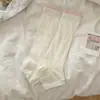 Meias finas femininas para primavera-verão, polainas Miu-style de cano alto com costela dupla e blocos de cor, emagrecedoras e versáteis, meias 3/4 sem pé, meias empilháveis para mulheres
