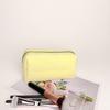 Bolsa de cosméticos Seersucker de grande capacidade, bolsa portátil para artigos de higiene pessoal, com zíper, para armazenamento de caneta de sobrancelha, mais vendida internacionalmente