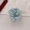 Presilha de Cabelo de Organza com Bolinhas e Flores Estilo Coreano com Toque de Luxo, Presilha de Tubarão Floral Doce para a Parte de Trás da Cabeça